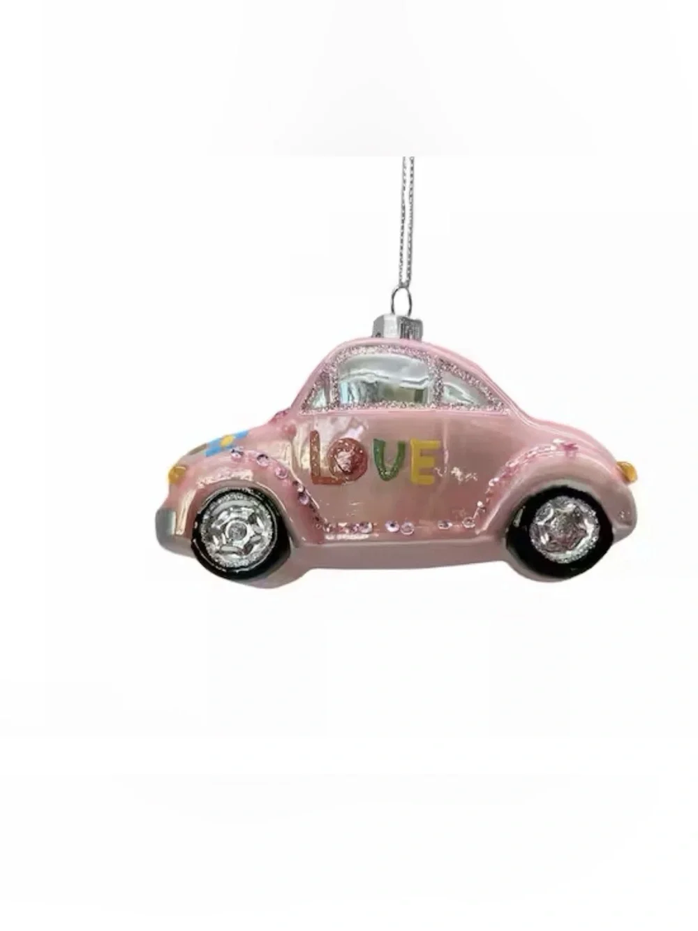 Ashland 4.5” Pink Love Car Glass Ornament